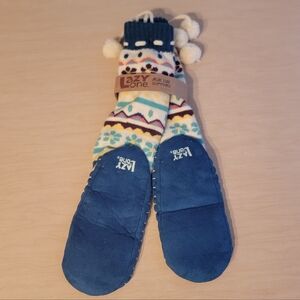 NWT Lazy One Muk Luk Flower Power Slippers Size L/XL
